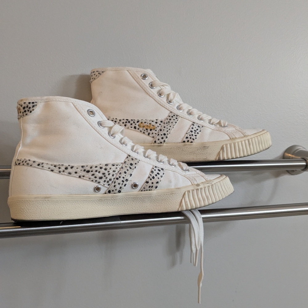 Gola White and Black High-Top Sneakers